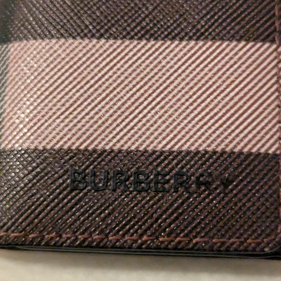 BURBERRY Border Check 6 Ring Key with D Ring Key Case PVC Brown Tan NWT - Picture 11 of 13